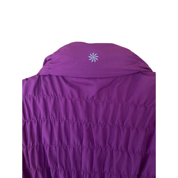 Athleta purple anorak long button-down and zipper windbreaker jacket with hood - Picture 9 of 12